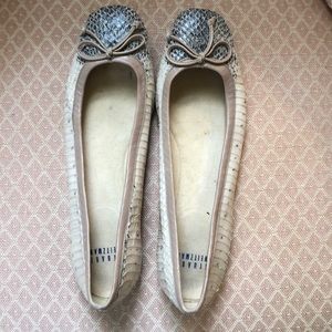 Stuart Weizmann Snakeskin ladies flats